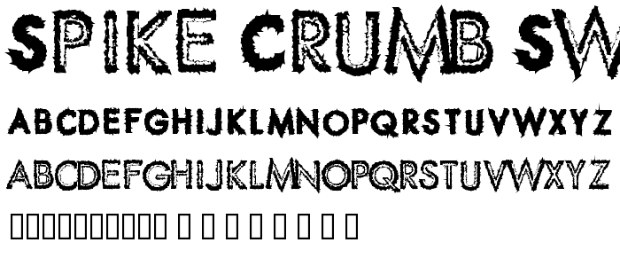 Spike Crumb Swollen font